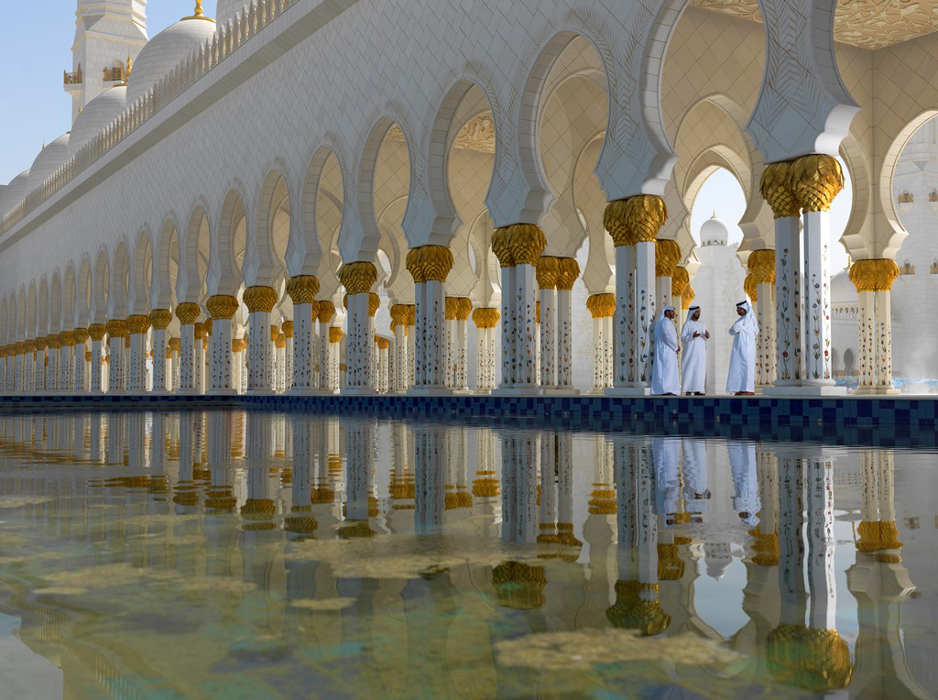 Säulengang der Sheikh Zayed Moschee